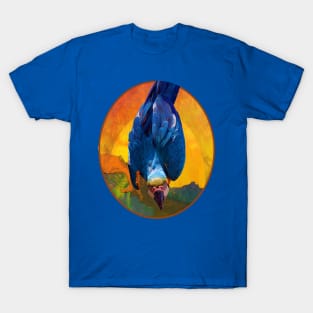 Colorful Blue Tropical Macaw Bird T-Shirt